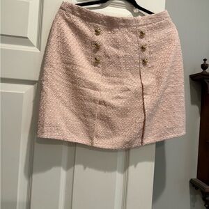 Lauren James Blush Tweed Pencil Skirt